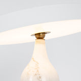 Eddy Modern Marble Base Table Lamp with Adjustable Steel Shade and Integrated LED