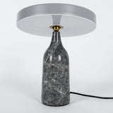 Eddy Modern Marble Base Table Lamp with Adjustable Steel Shade and Integrated LED