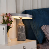 Eddy Modern Marble Base Table Lamp with Adjustable Steel Shade and Integrated LED