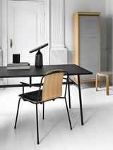 Eddy Modern Marble Base Table Lamp with Adjustable Steel Shade and Integrated LED