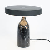 Eddy Modern Marble Base Table Lamp with Adjustable Steel Shade and Integrated LED