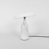 Eddy Modern Marble Base Table Lamp with Adjustable Steel Shade and Integrated LED