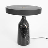 Eddy Modern Marble Base Table Lamp with Adjustable Steel Shade and Integrated LED