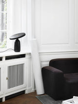 Eddy Modern Marble Base Table Lamp with Adjustable Steel Shade and Integrated LED
