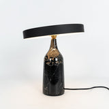 Eddy Modern Marble Base Table Lamp with Adjustable Steel Shade and Integrated LED