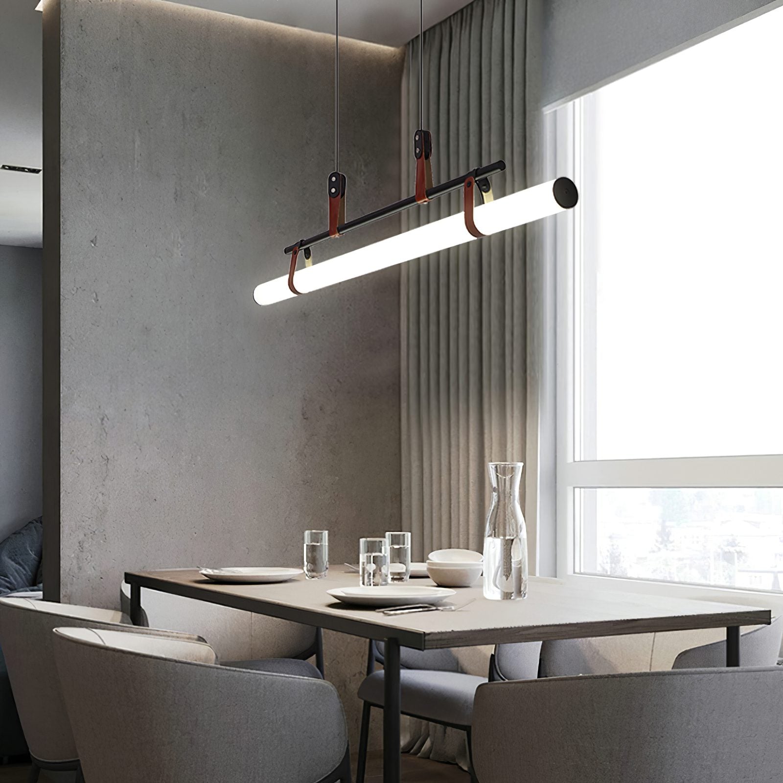 modern-minimalist-linear-led-chandelier-with-leather-accents-for-dining-room-and-living-area