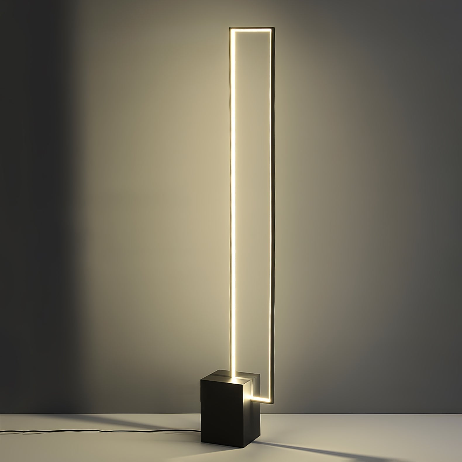 Minimalist Linear LED Standing Floor Lamp for Modern Living Room and Bedroom Reading