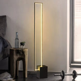 Minimalist Linear LED Standing Floor Lamp for Modern Living Room and Bedroom Reading