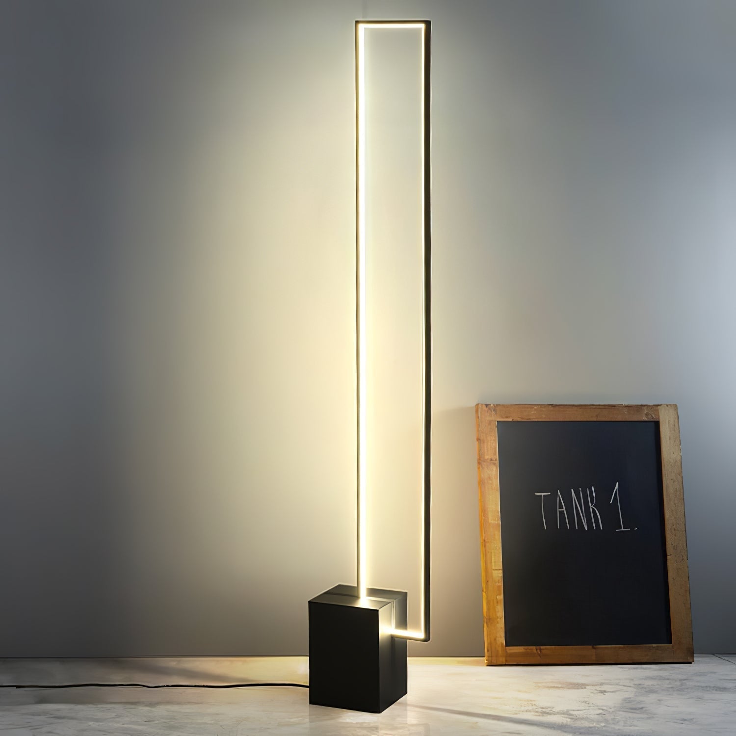 Minimalist Linear LED Standing Floor Lamp for Modern Living Room and Bedroom Reading