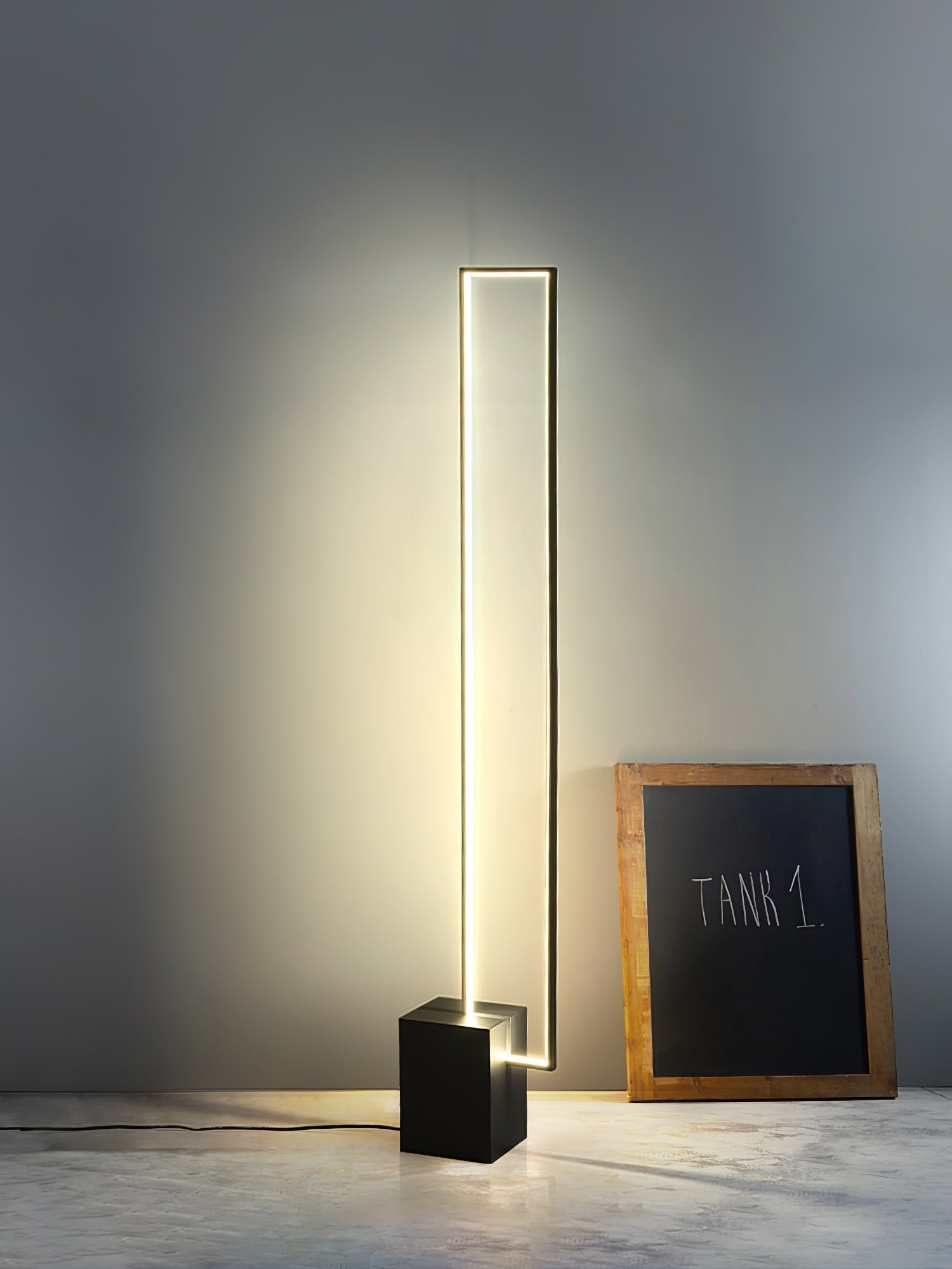 Minimalist Linear LED Standing Floor Lamp for Modern Living Room and Bedroom Reading
