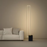 Minimalist Linear LED Standing Floor Lamp for Modern Living Room and Bedroom Reading