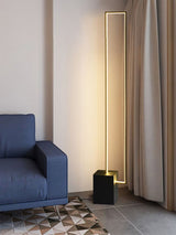 Minimalist Linear LED Standing Floor Lamp for Modern Living Room and Bedroom Reading