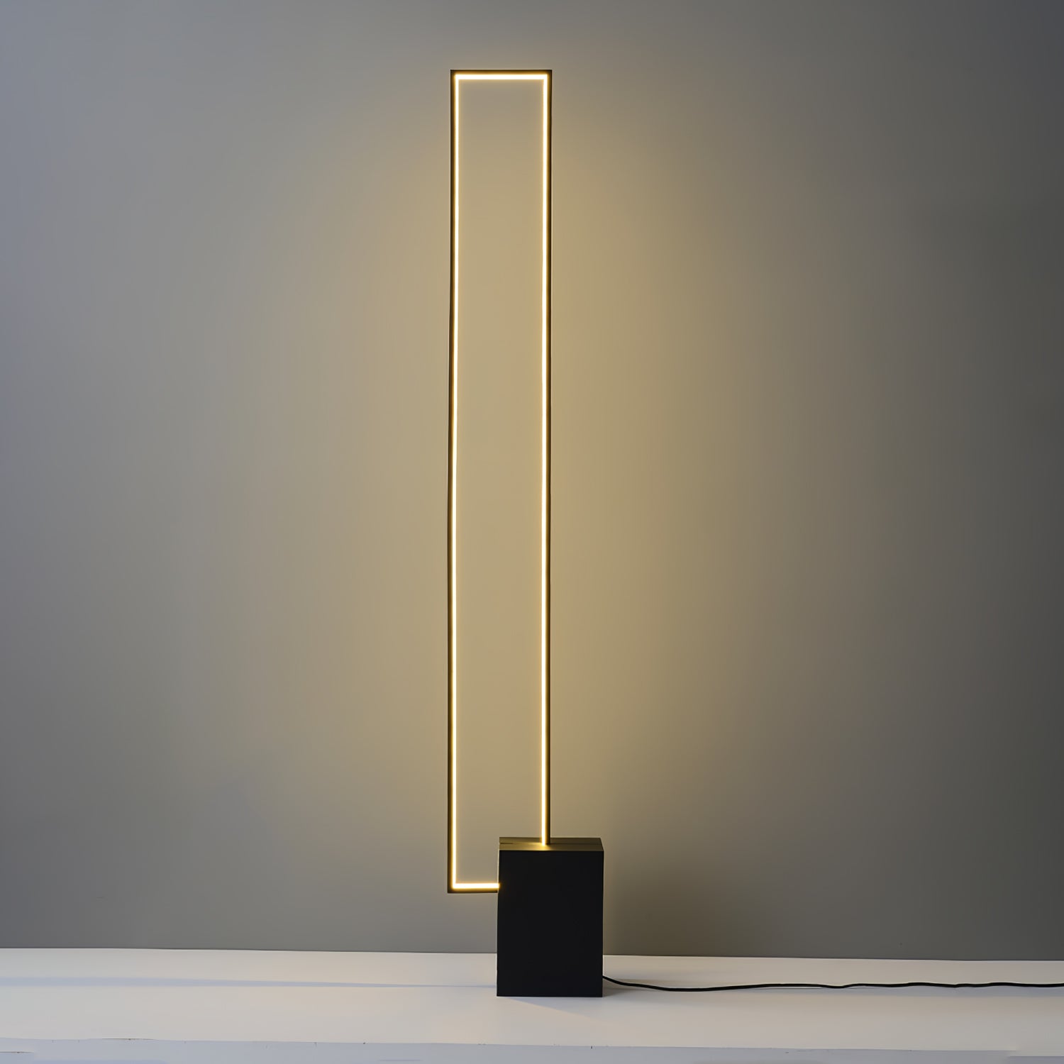 Minimalist Linear LED Standing Floor Lamp for Modern Living Room and Bedroom Reading