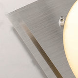 Modern Square Edged Glass LED Flush Mount Ceiling Light with Stainless Steel Frame