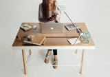 Modern Architectural Geometric LED Table Lamp for Contemporary Home Office and Living Spaces