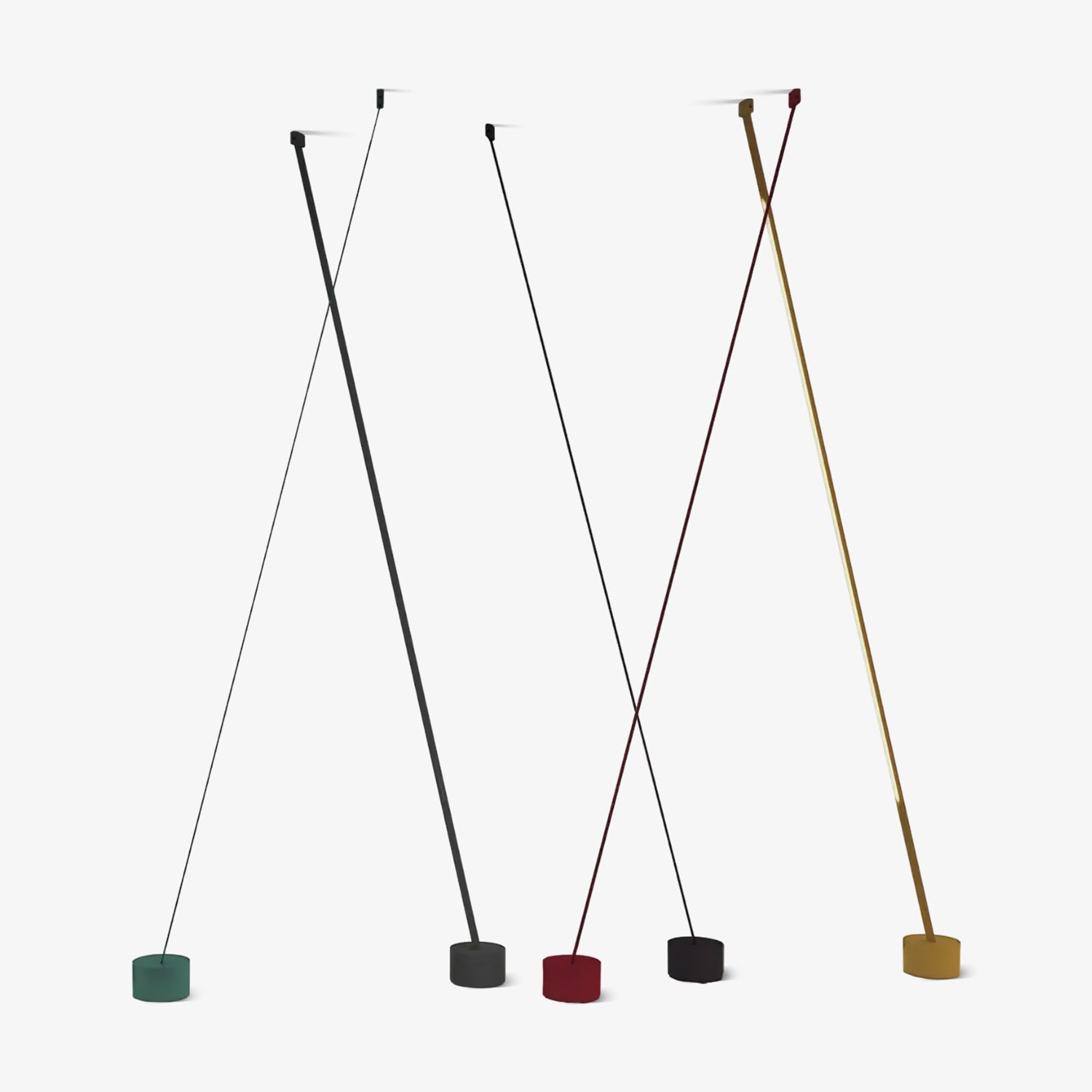 Modern Flexible Textile Floor to Ceiling LED Lamp Tension Based Adjustable Strip Lighting