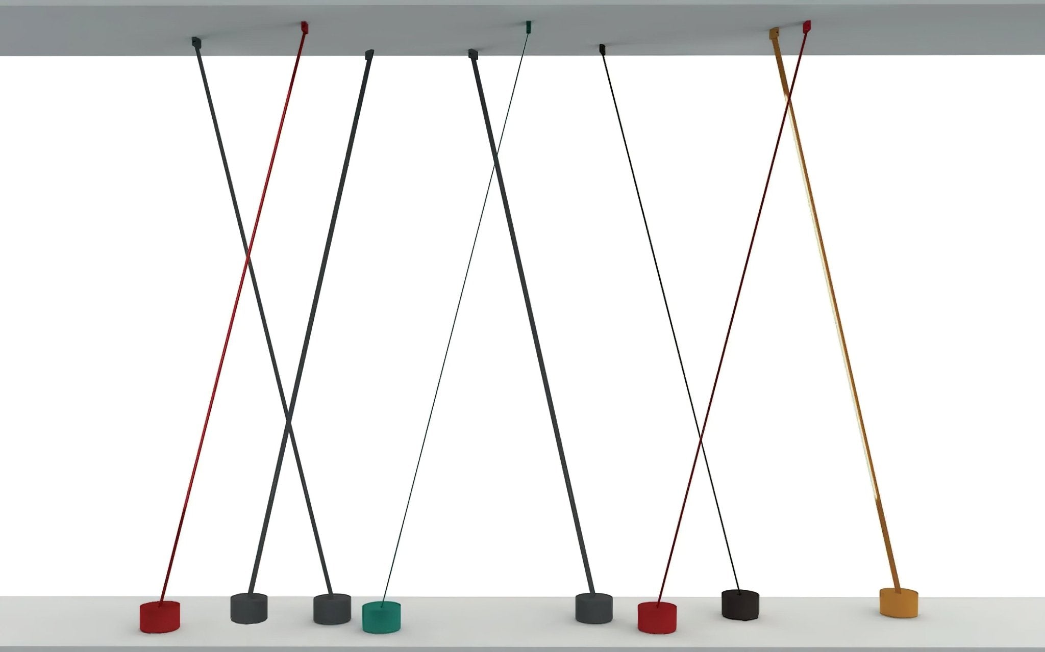 Modern Flexible Textile Floor to Ceiling LED Lamp Tension Based Adjustable Strip Lighting