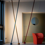 Modern Flexible Textile Floor to Ceiling LED Lamp Tension Based Adjustable Strip Lighting