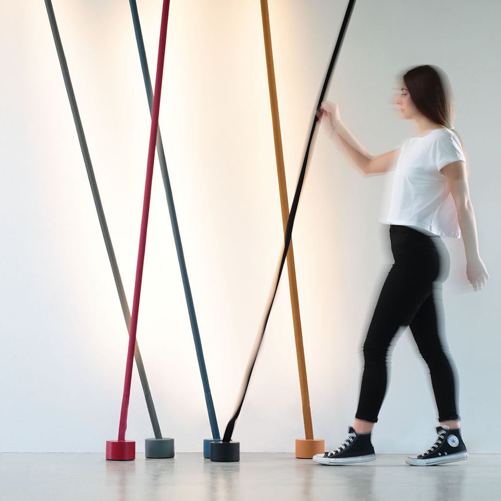 Modern Flexible Textile Floor to Ceiling LED Lamp Tension Based Adjustable Strip Lighting