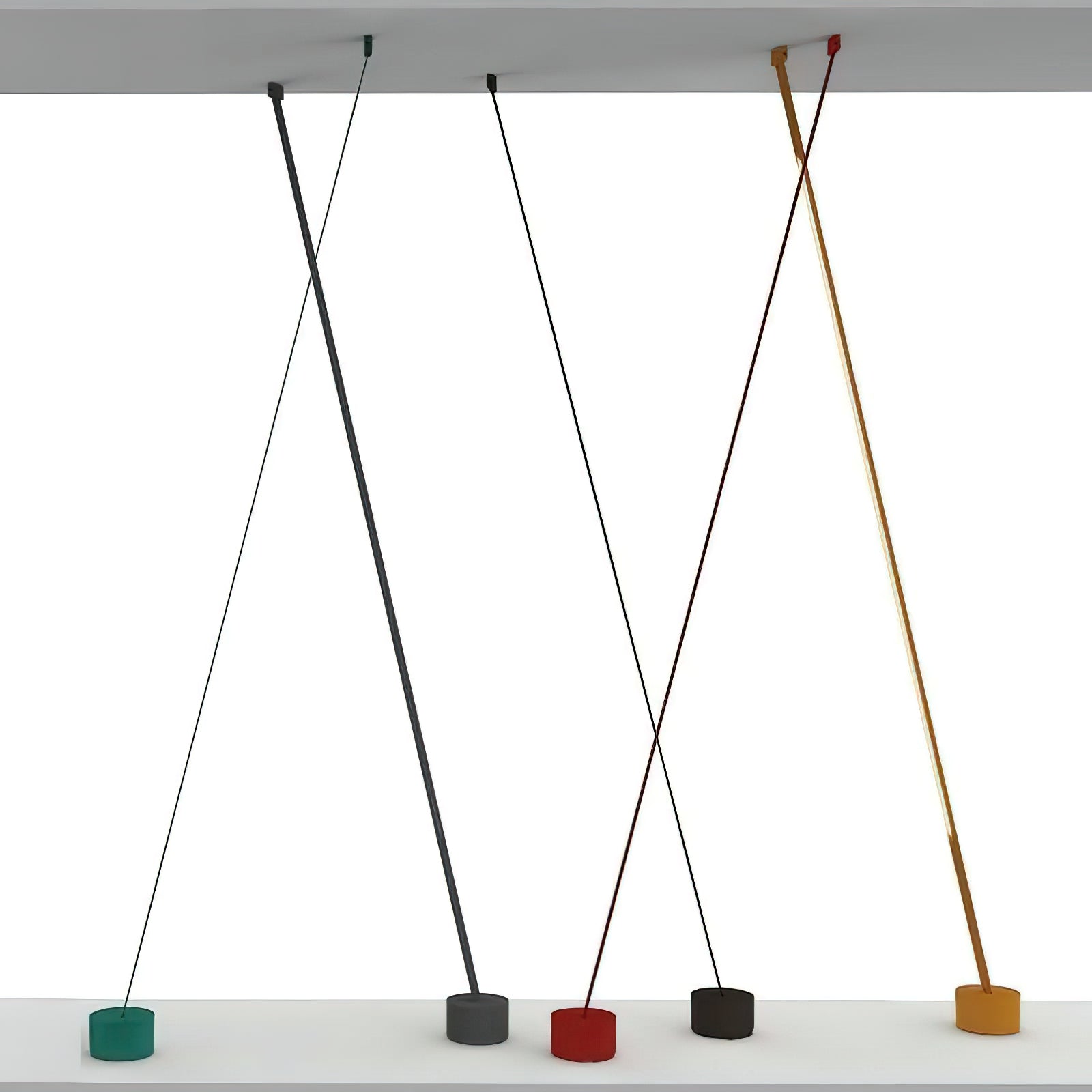 Modern Flexible Textile Floor to Ceiling LED Lamp Tension Based Adjustable Strip Lighting