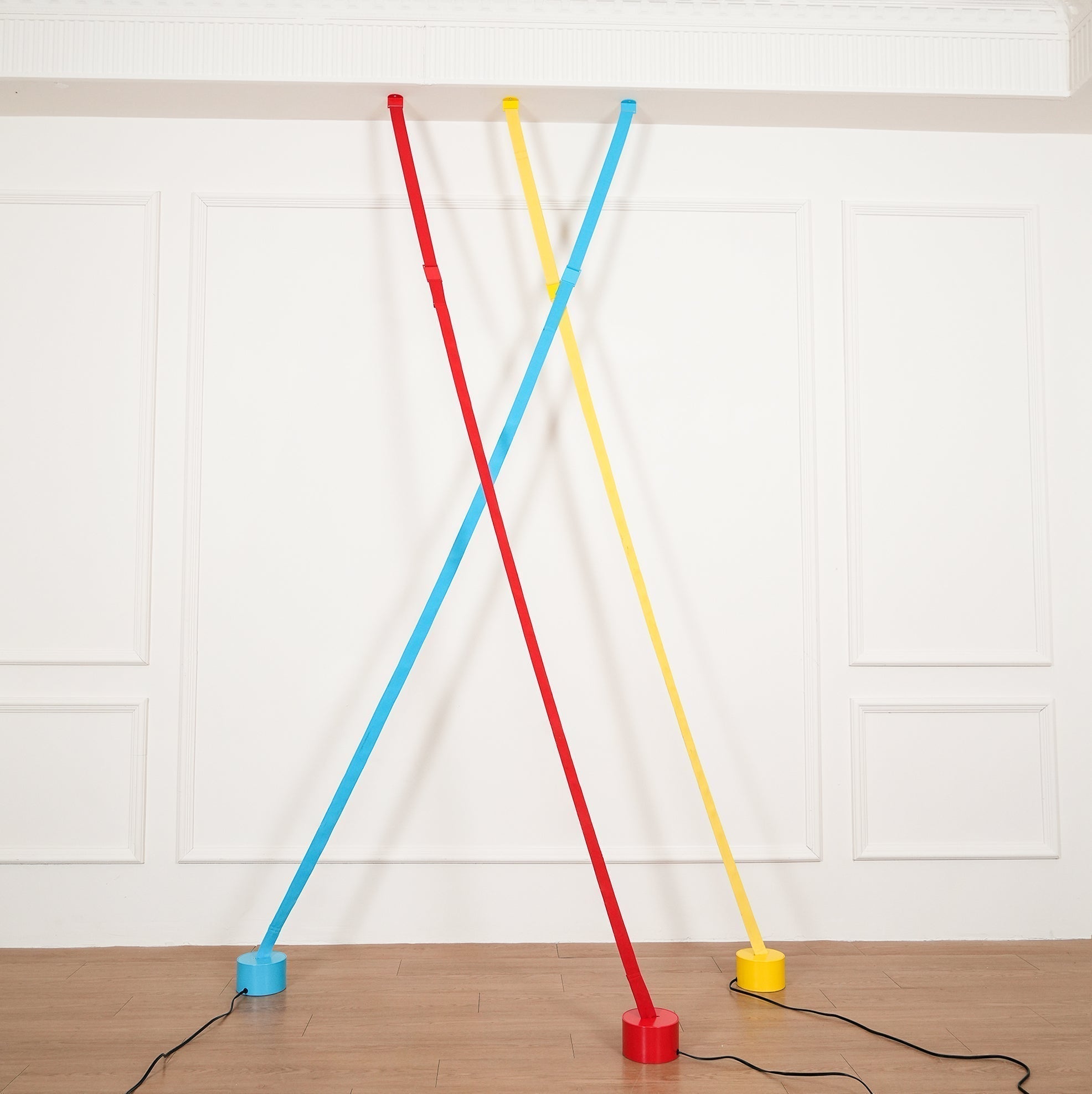 Modern Flexible Textile Floor to Ceiling LED Lamp Tension Based Adjustable Strip Lighting