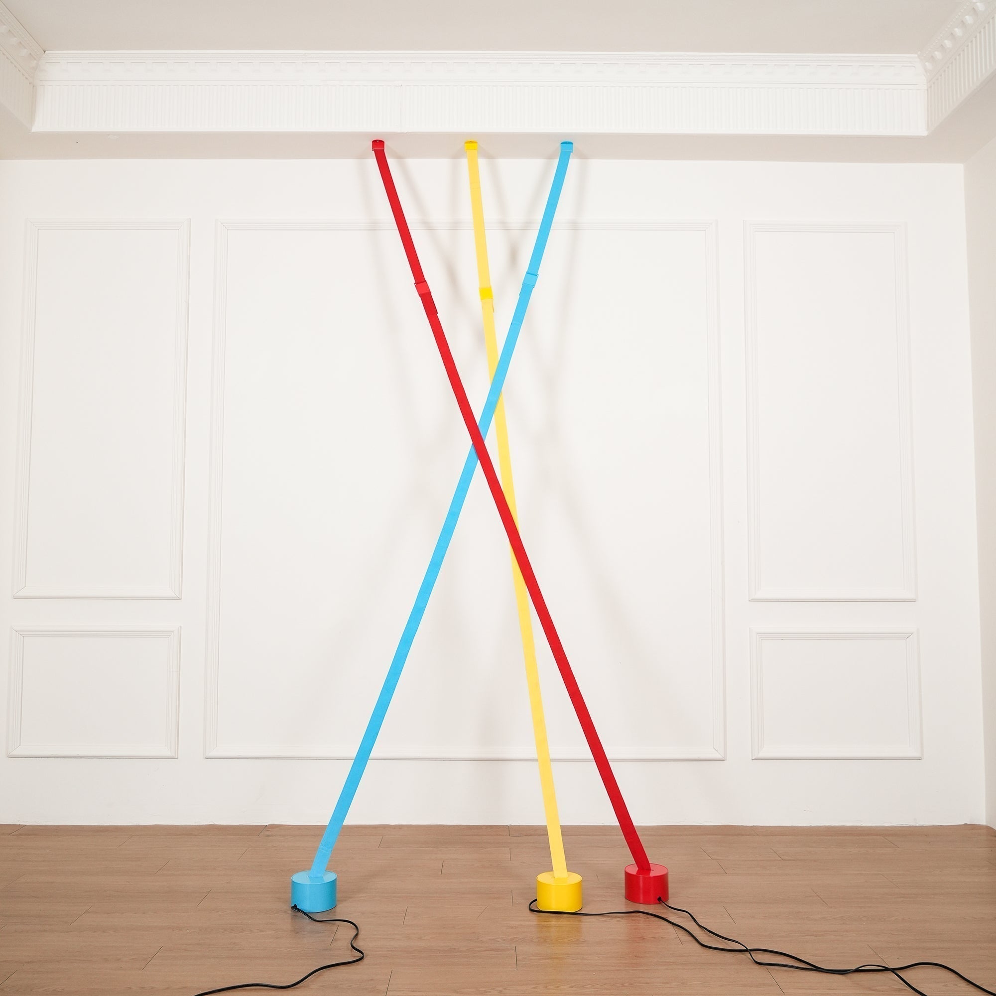 Modern Flexible Textile Floor to Ceiling LED Lamp Tension Based Adjustable Strip Lighting