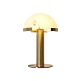 Contemporary Alabaster Stone Table Lamp with Bronze Finish for Luxury Bedroom and Office Lighting