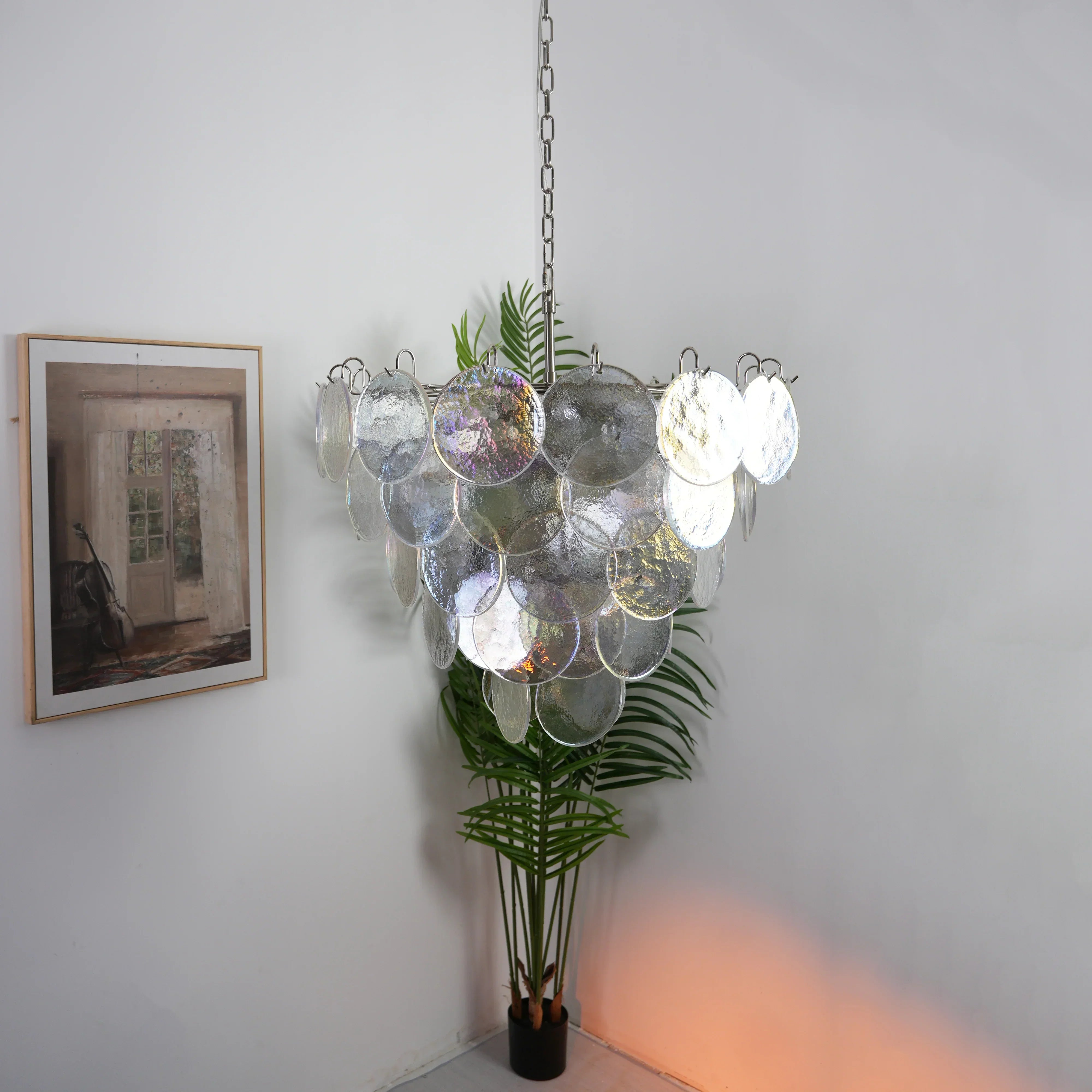 murano-style-iridescent-glass-disc-chandelier-elegant-modern-round-pendant-light