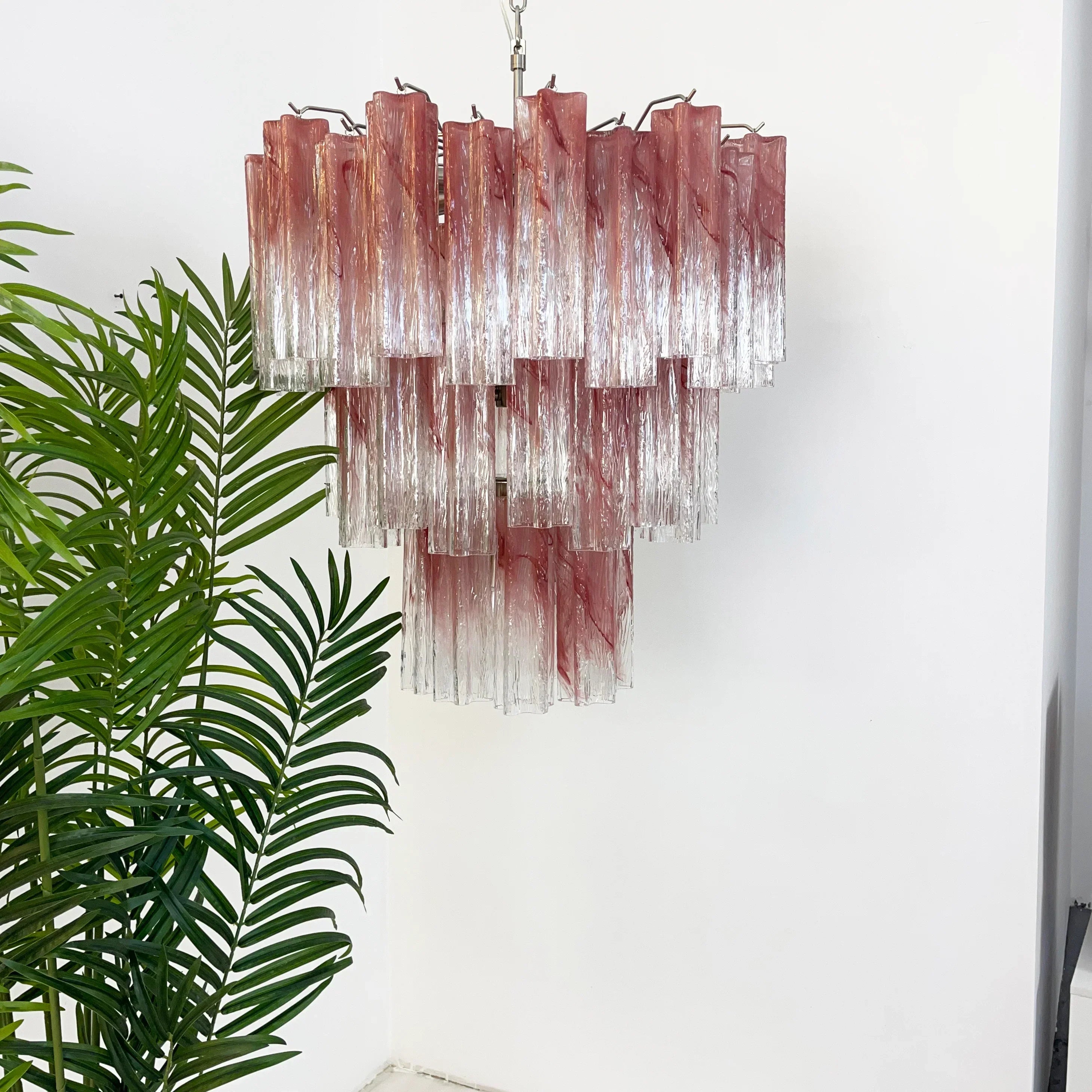 luxury-murano-pink-star-glass-chandelier-rose-gold-and-chrome-finish-ceiling-light