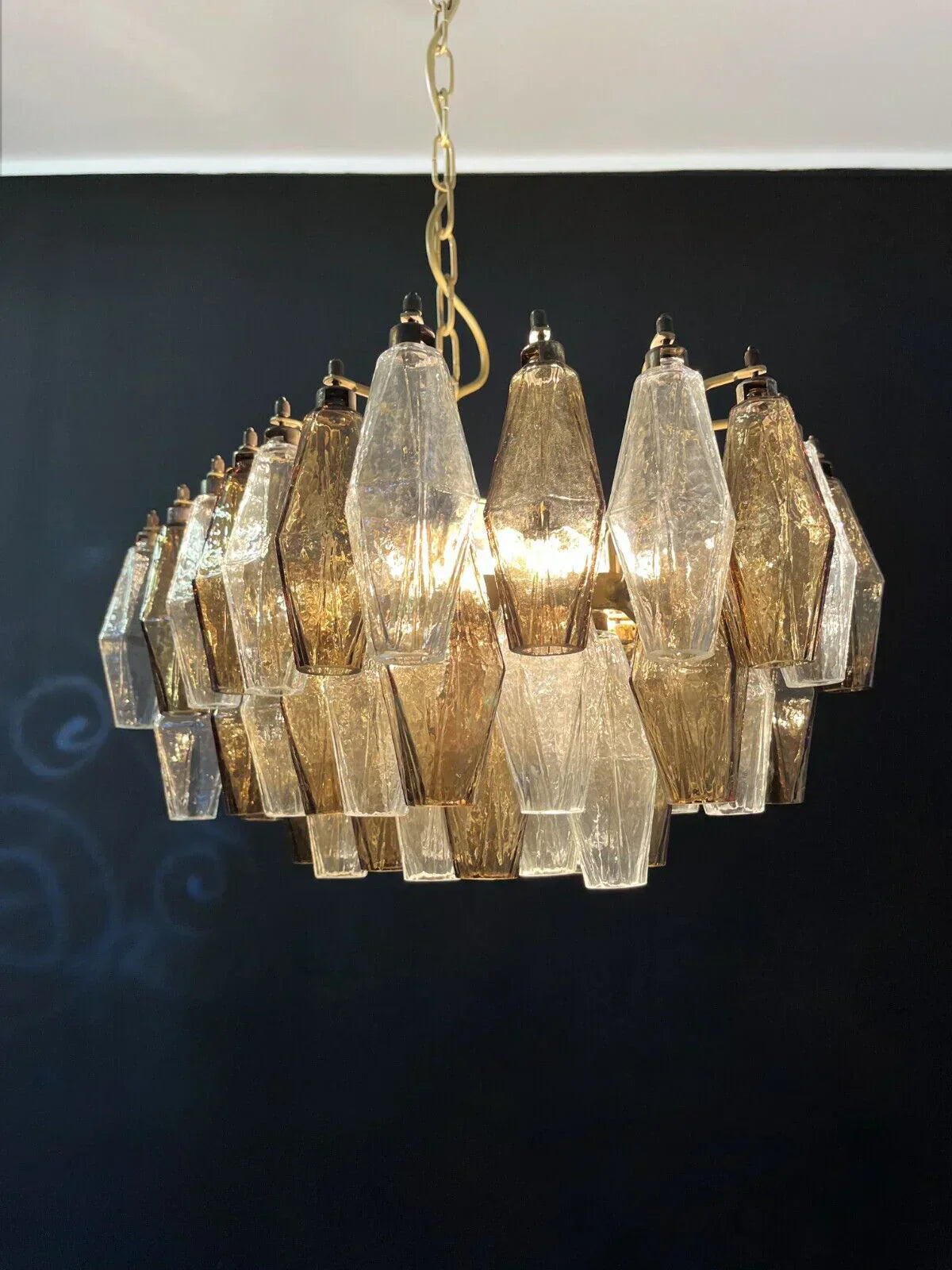 murano-poliedri-smoked-glass-chandelier-luxury-transparent-pendant-lighting-fixture