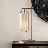 Elise Elegant Brass Table Lamp with White Fabric Drum Shade for Office and Living Room