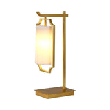 Elise Elegant Brass Table Lamp with White Fabric Drum Shade for Office and Living Room