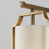 Elise Elegant Brass Table Lamp with White Fabric Drum Shade for Office and Living Room