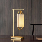 Elise Elegant Brass Table Lamp with White Fabric Drum Shade for Office and Living Room