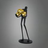 Modern Artistic Embrace Sculpture Floor Lamp with Radiant LED Glass Spheres