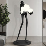 Modern Artistic Embrace Sculpture Floor Lamp with Radiant LED Glass Spheres