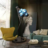 Modern Artistic Embrace Sculpture Floor Lamp with Radiant LED Glass Spheres