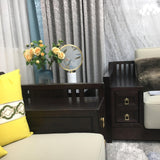 Mid Century Modern Marble and Hand Painted Bamboo Glass Table Lamp for Bedroom and Office