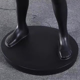 Artistic Humanoid Figure Standing Lamp with Triple Glass Spheres for Modern Living Room