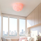 Modern Goose Feather Ceiling Lamp for Bedroom and Living Room Decor