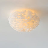 Modern Goose Feather Ceiling Lamp for Bedroom and Living Room Decor