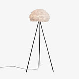 Modern Eos Style Natural White Feather Floor Lamp for Elegant Living Room Lighting