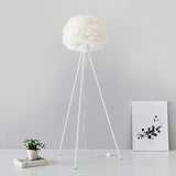Modern Eos Style Natural White Feather Floor Lamp for Elegant Living Room Lighting