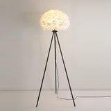 Modern Eos Style Natural White Feather Floor Lamp for Elegant Living Room Lighting