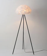 Modern Eos Style Natural White Feather Floor Lamp for Elegant Living Room Lighting