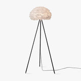 Modern Eos Style Natural White Feather Floor Lamp for Elegant Living Room Lighting