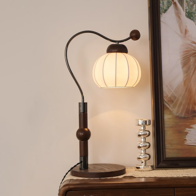 mid-century-modern-silk-fiber-pumpkin-table-lamp-with-ash-wood-base-for-bedside-lighting