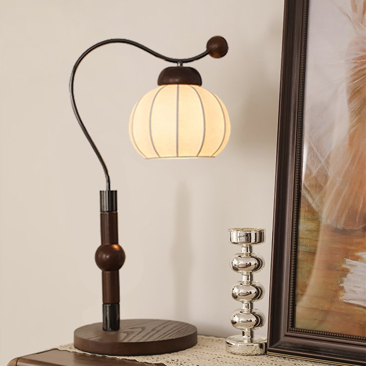 mid-century-modern-silk-fiber-pumpkin-table-lamp-with-ash-wood-base-for-bedside-lighting