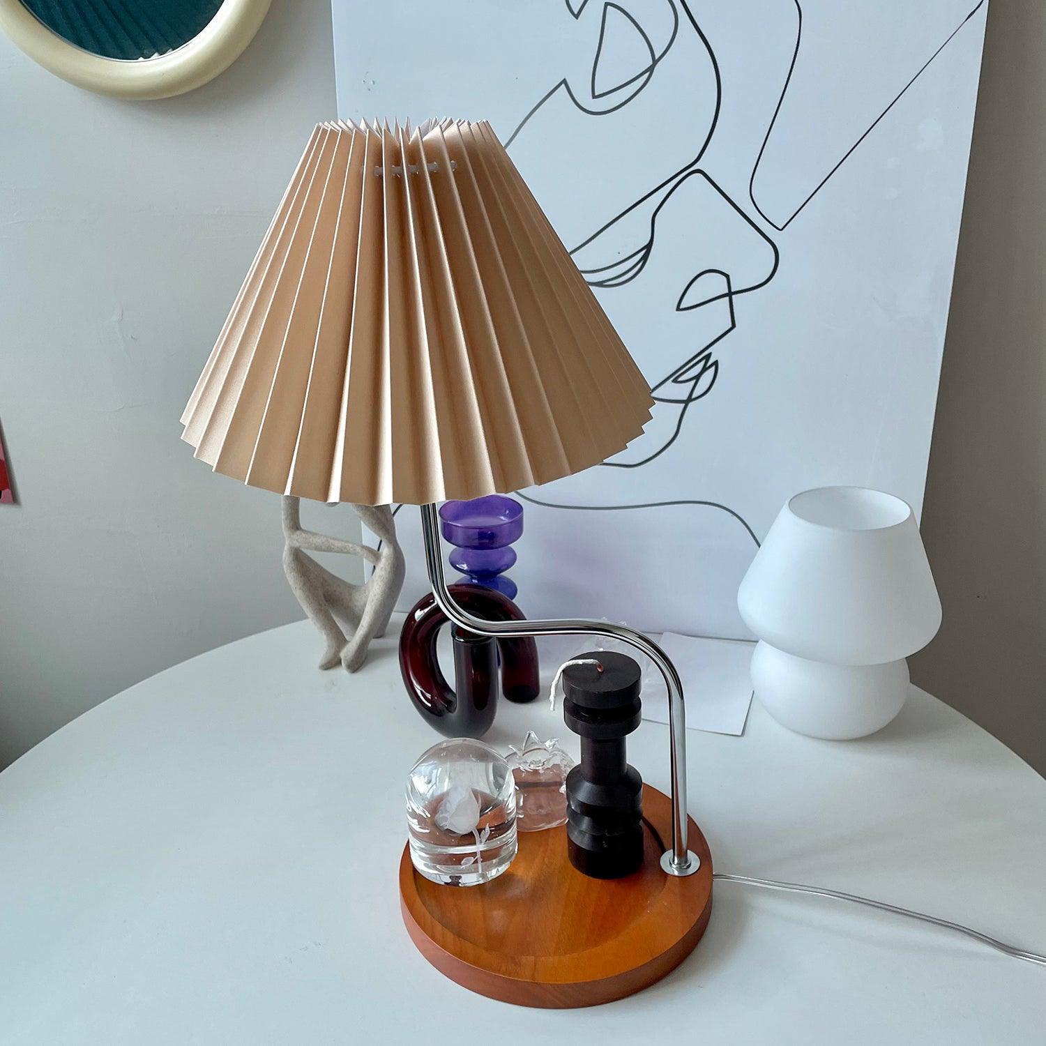 Elegant Eterna TL Fabric Shade Table Lamp for Bedroom and Hotel Side Tables