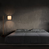 mid-century-modern-walnut-wood-arched-floor-lamp-with-fabric-drum-shade-standing-light